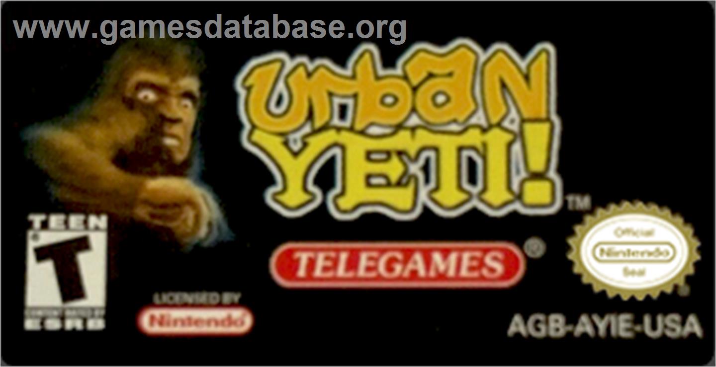 Urban Yeti - Nintendo Game Boy Advance - Artwork - Cartridge Top
