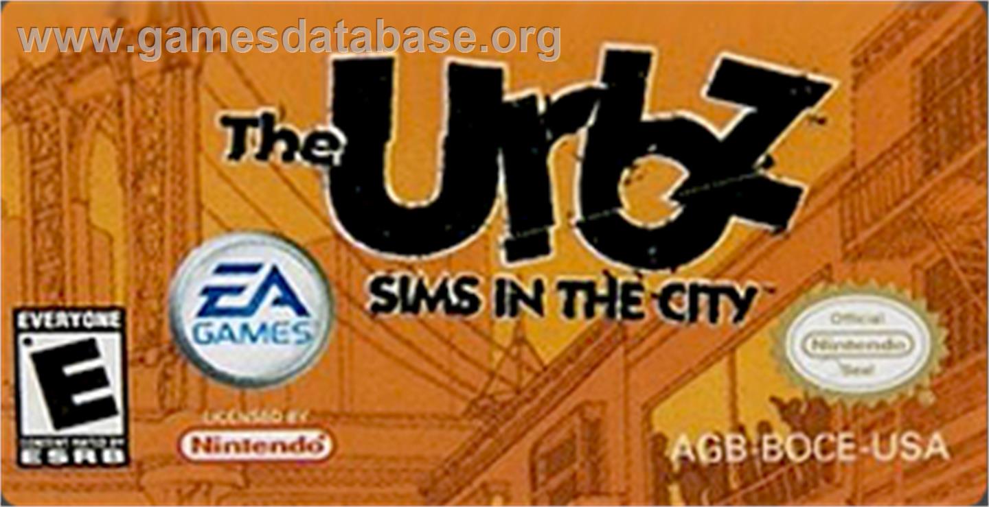 Urbz: Sims in the City - Nintendo Game Boy Advance - Artwork - Cartridge Top