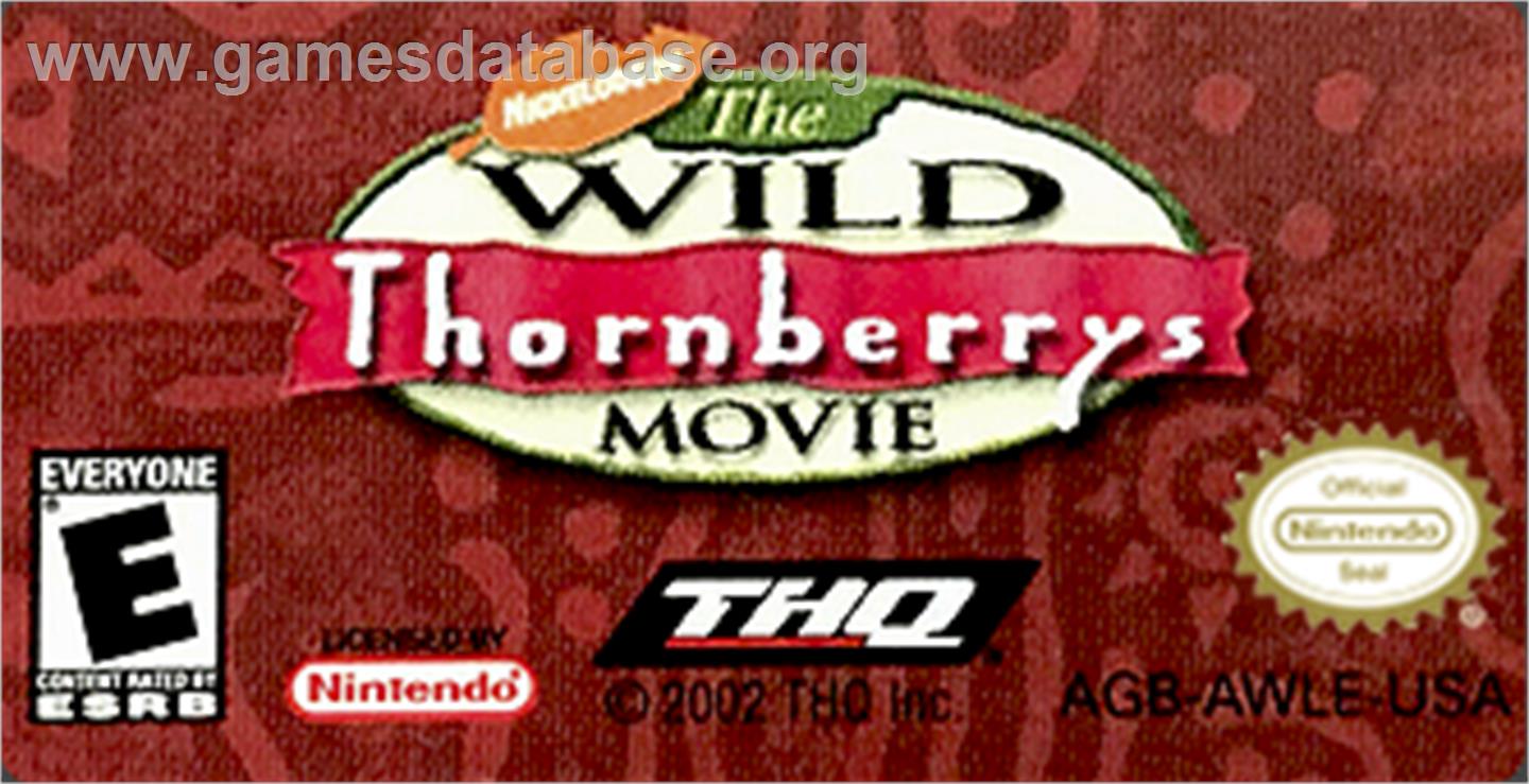 Wild Thornberrys Movie, The - Nintendo Game Boy Advance - Artwork - Cartridge Top
