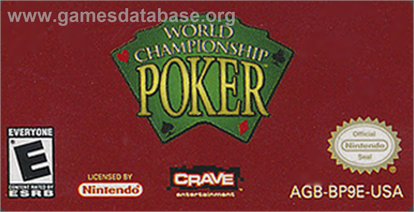 World Championship Poker - Nintendo Game Boy Advance - Artwork - Cartridge Top