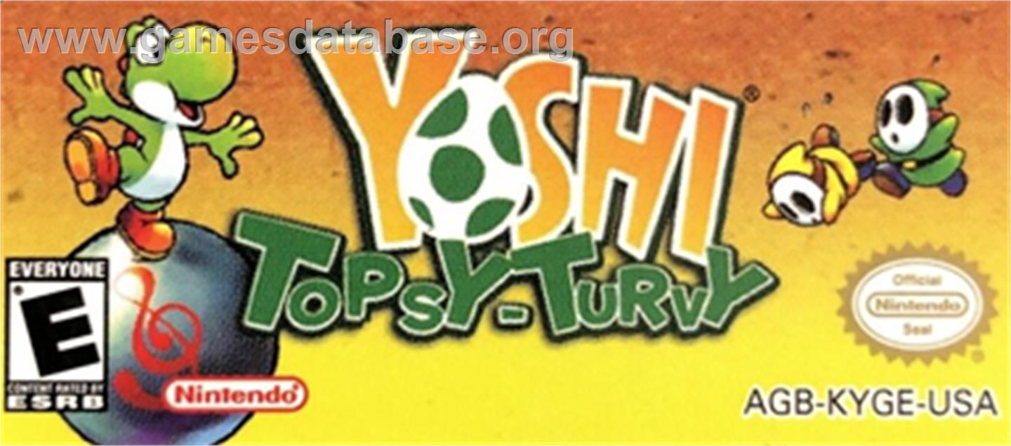 Yoshi Topsy-Turvy - Nintendo Game Boy Advance - Artwork - Cartridge Top