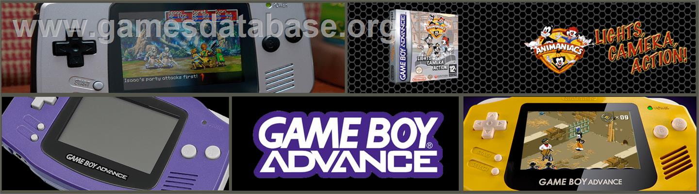 Animaniacs: Lights, Camera, Action - Nintendo Game Boy Advance - Artwork - Marquee
