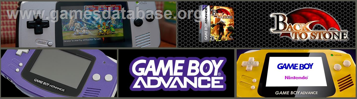 Back to Stone - Nintendo Game Boy Advance - Artwork - Marquee
