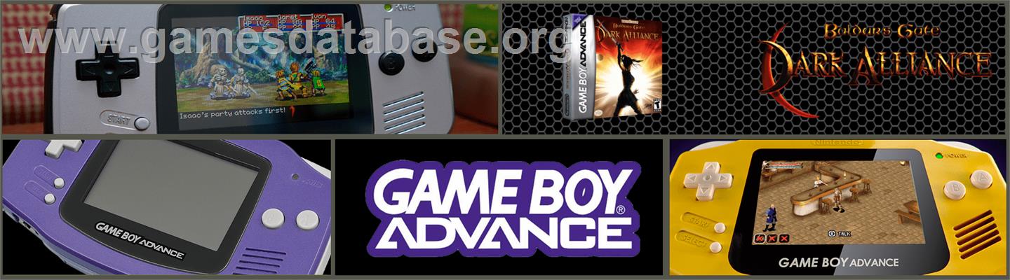 Baldur's Gate - Dark Alliance - Nintendo Game Boy Advance - Artwork - Marquee