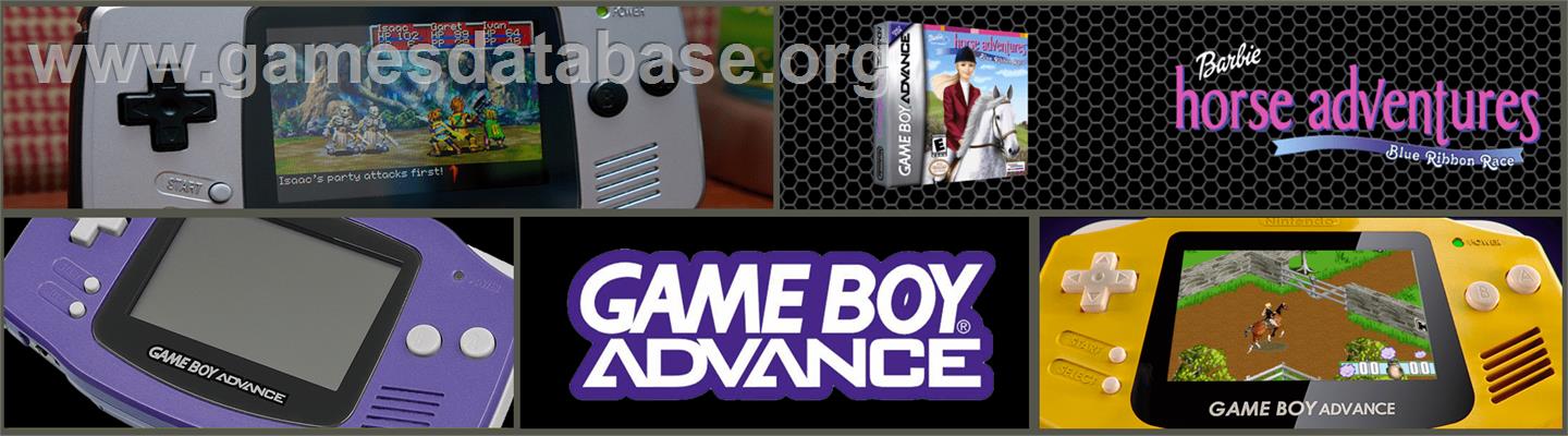 Barbie Horse Adventures: Blue Ribbon Race - Nintendo Game Boy Advance - Artwork - Marquee