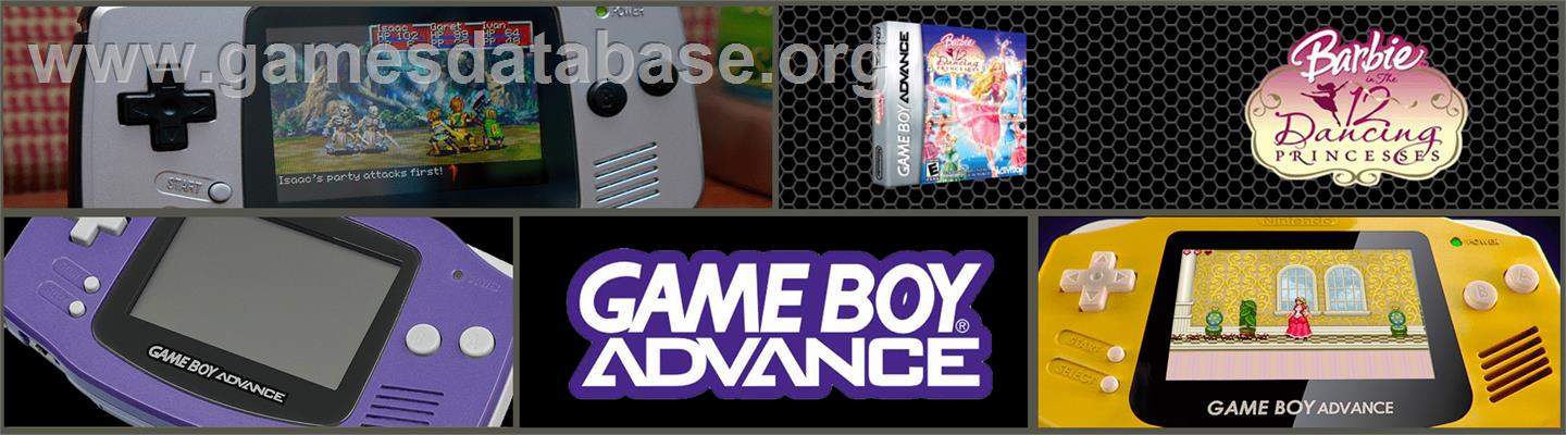 Barbie in The 12 Dancing Princesses - Nintendo Game Boy Advance - Artwork - Marquee