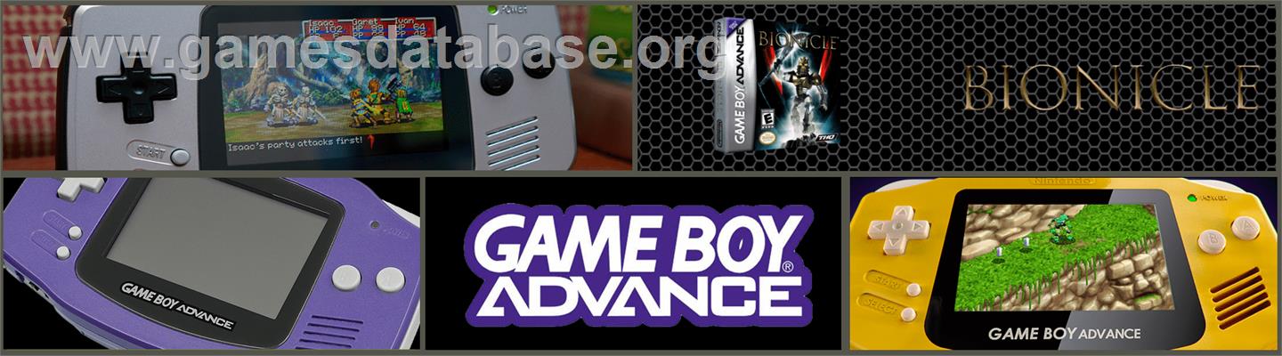 Bionicle: Maze of Shadows - Nintendo Game Boy Advance - Artwork - Marquee
