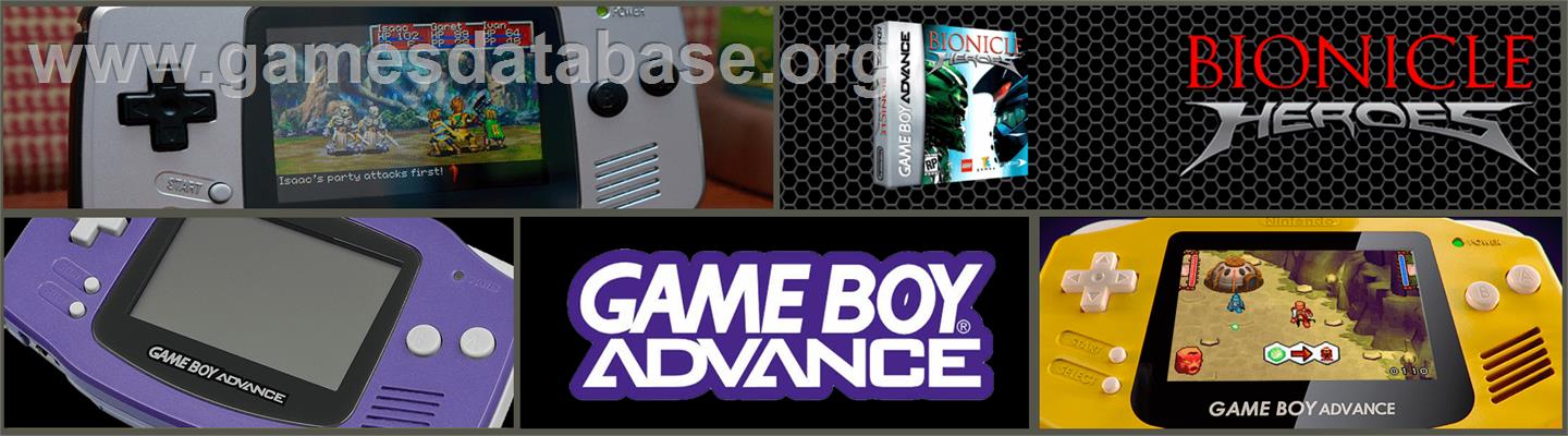 Bionicle Heroes - Nintendo Game Boy Advance - Artwork - Marquee
