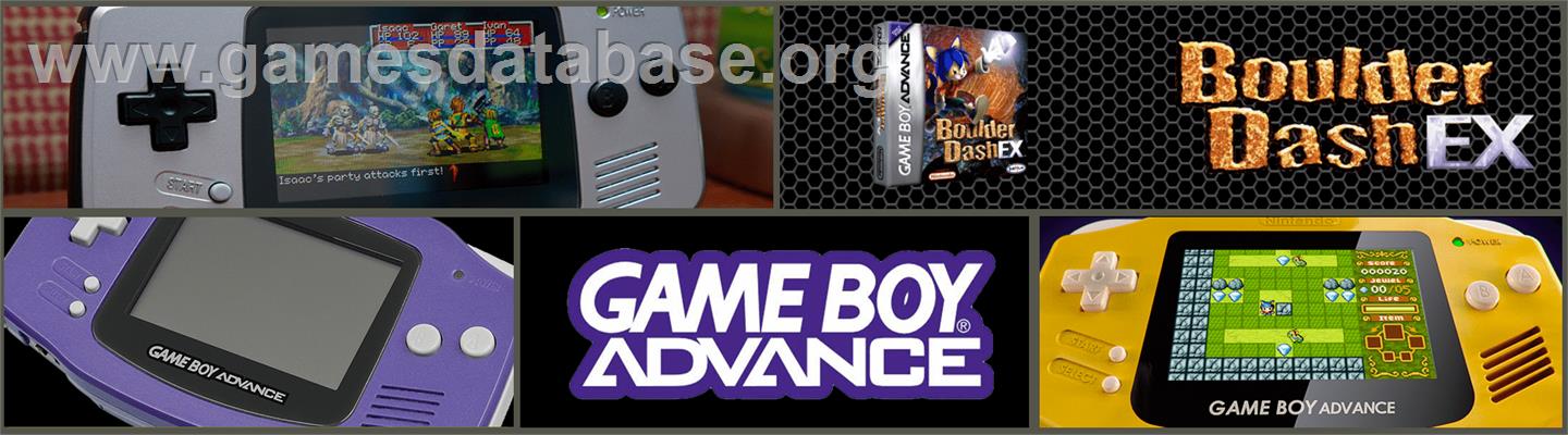 Boulder Dash EX - Nintendo Game Boy Advance - Artwork - Marquee