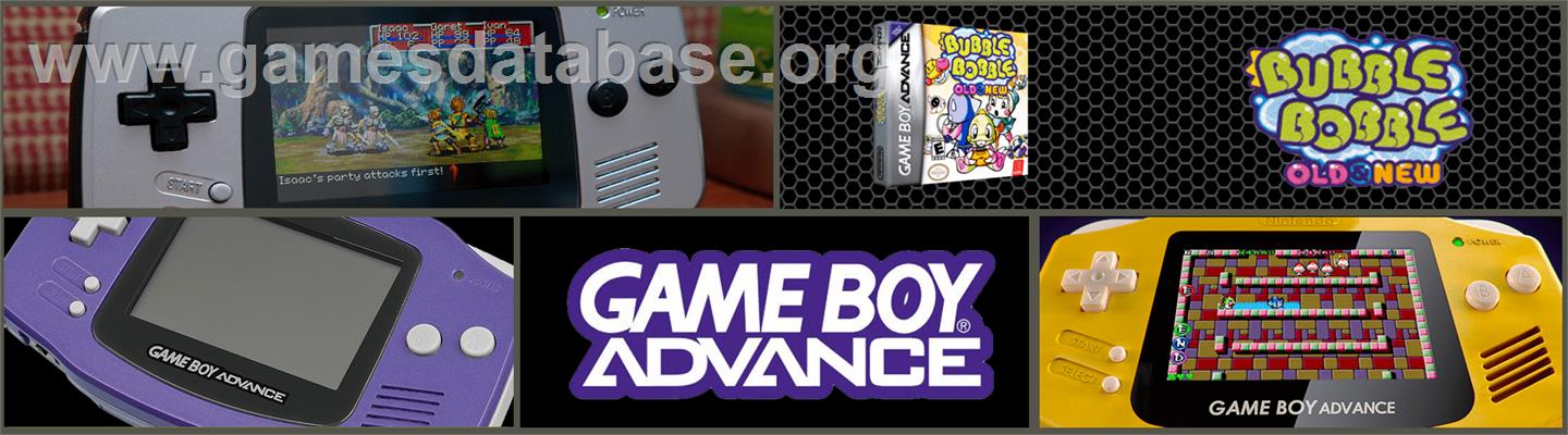 Bubble Bobble Old & New - Nintendo Game Boy Advance - Artwork - Marquee