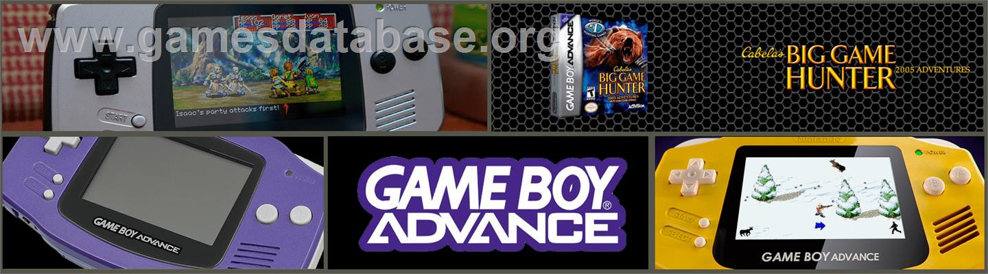 Cabela's Big Game Hunter 2005 Adventures - Nintendo Game Boy Advance - Artwork - Marquee