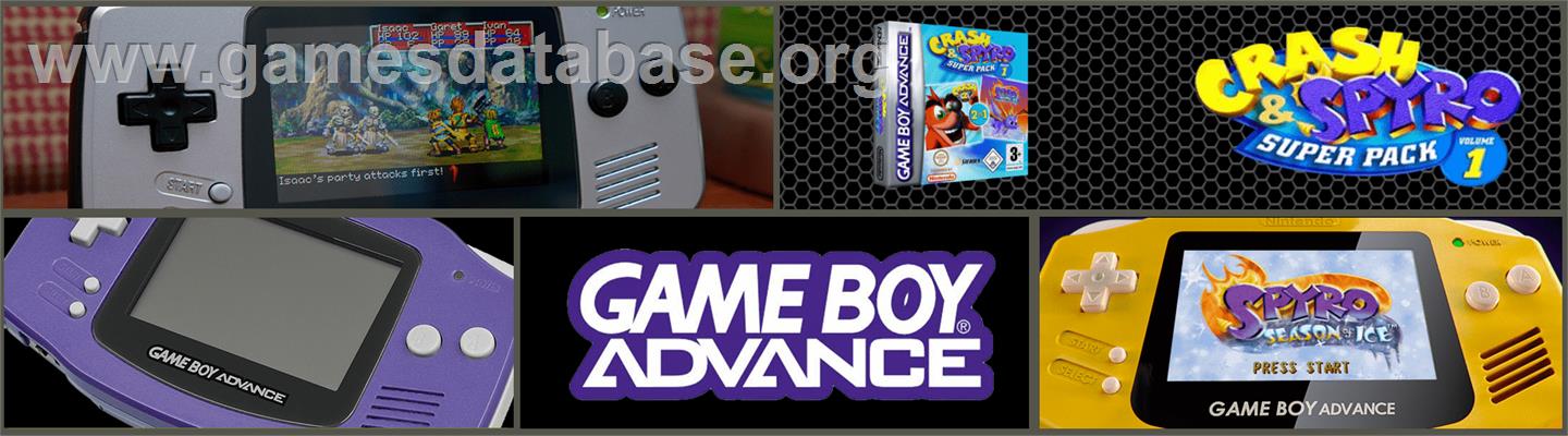 Crash And Spyro Super Pack Volume 1 - Nintendo Game Boy Advance - Artwork - Marquee