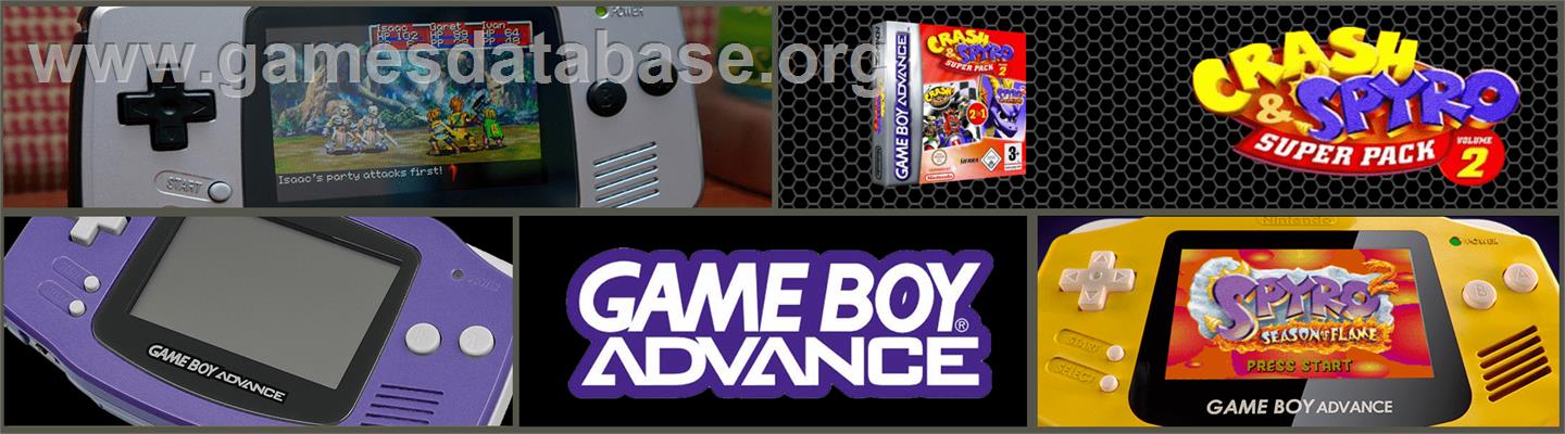 Crash And Spyro Super Pack Volume 2 - Nintendo Game Boy Advance - Artwork - Marquee