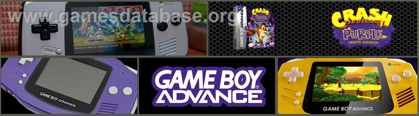 Crash Bandicoot Purple: Ripto's Rampage - Nintendo Game Boy Advance - Artwork - Marquee