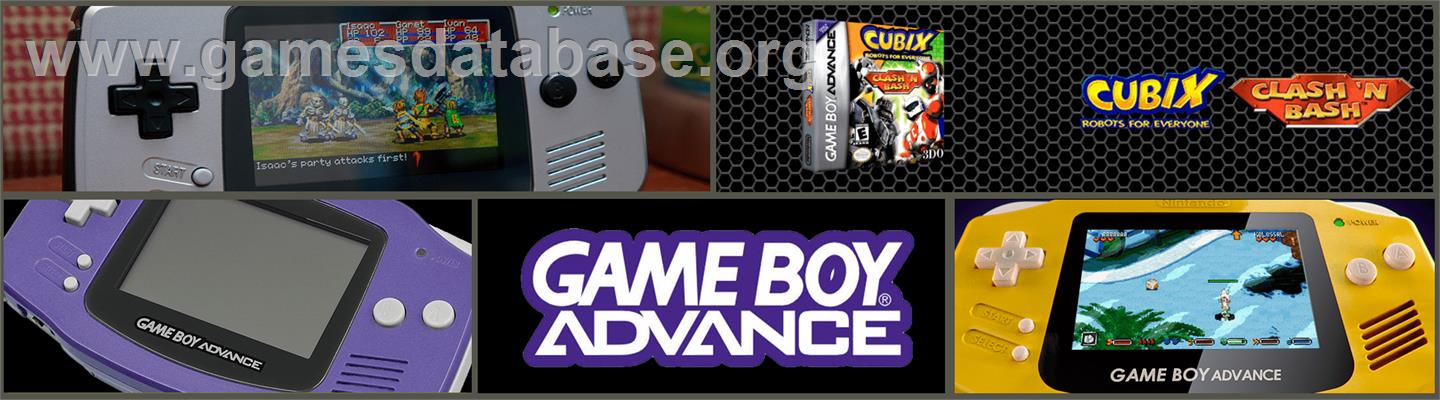 Cubix - Robots For Everyone - Clash 'n Bash - Nintendo Game Boy Advance - Artwork - Marquee