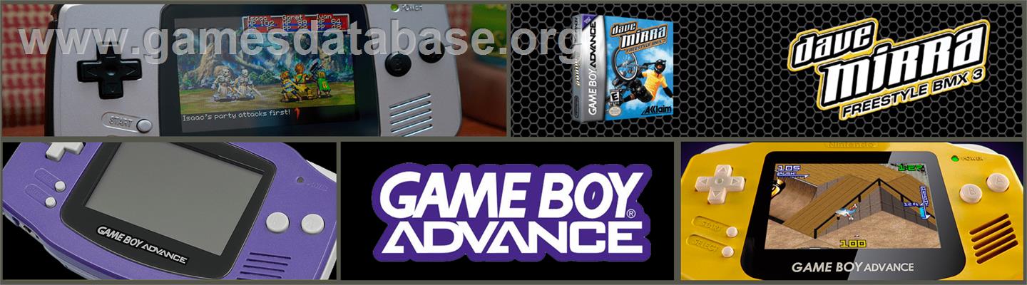 Dave Mirra Freestyle BMX 3 - Nintendo Game Boy Advance - Artwork - Marquee