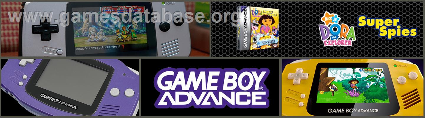 Dora The Explorer - Super Spies - Nintendo Game Boy Advance - Artwork - Marquee