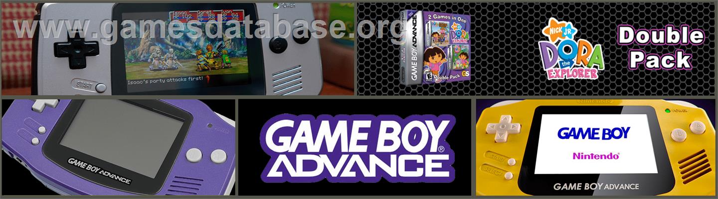 Dora The Explorer Double Pack - Nintendo Game Boy Advance - Artwork - Marquee
