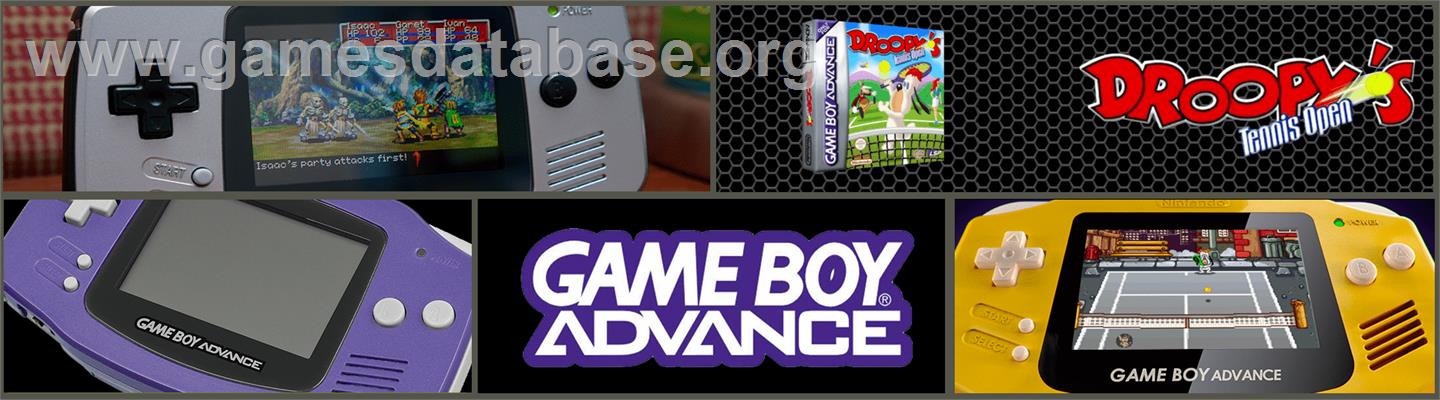 Droopy's Tennis Open - Nintendo Game Boy Advance - Artwork - Marquee