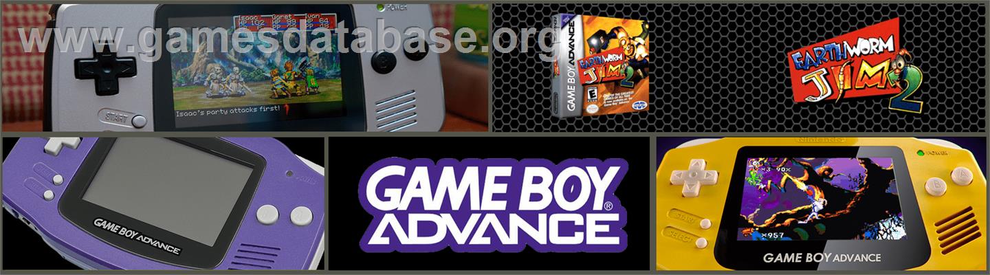 Earthworm Jim 2 - Nintendo Game Boy Advance - Artwork - Marquee