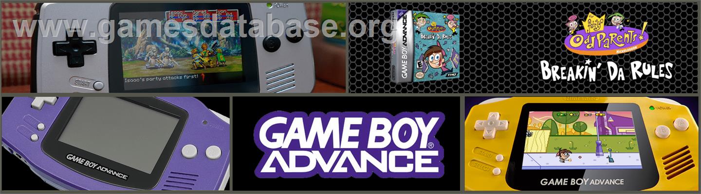 Fairly OddParents: Breakin' Da Rules - Nintendo Game Boy Advance - Artwork - Marquee