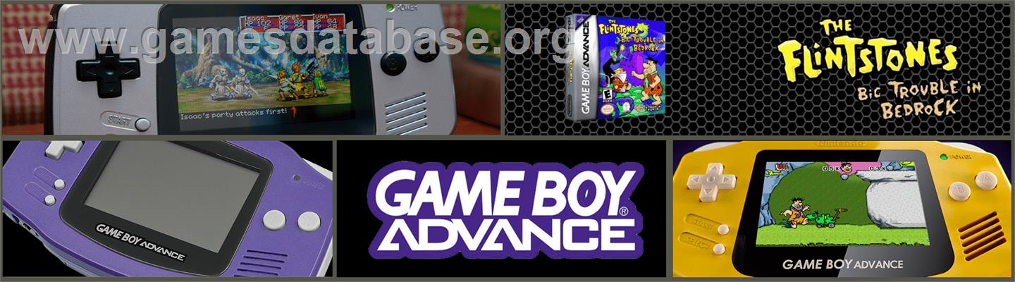 Flintstones: Big Trouble in Bedrock - Nintendo Game Boy Advance - Artwork - Marquee