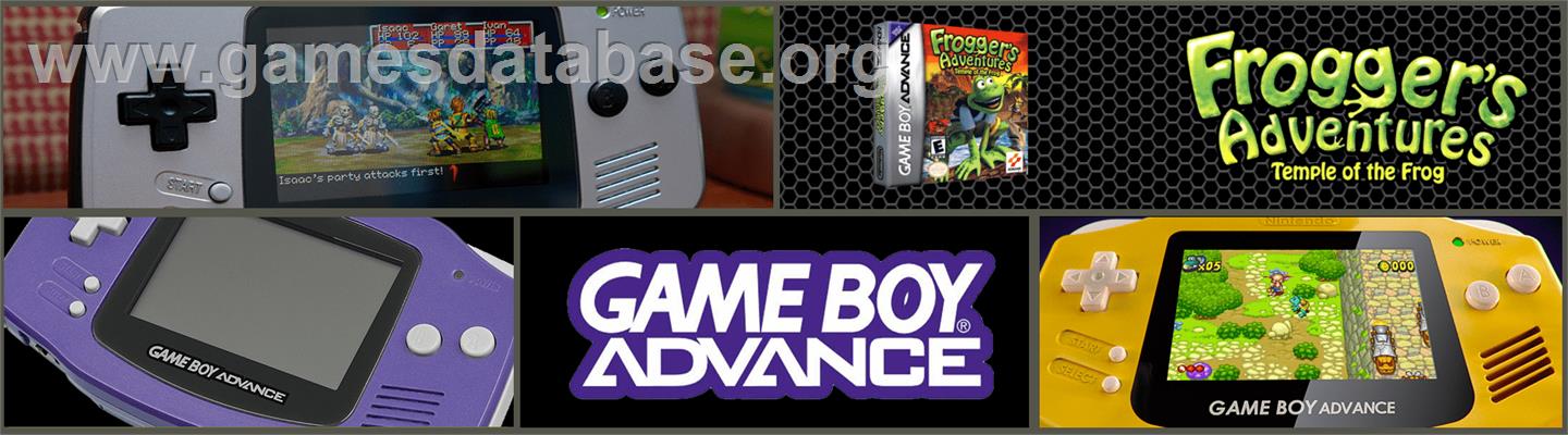 Frogger's Adventures: Temple of the Frog - Nintendo Game Boy Advance - Artwork - Marquee