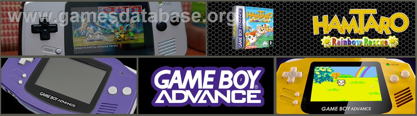 Hamtaro Rainbow Rescue - Nintendo Game Boy Advance - Artwork - Marquee