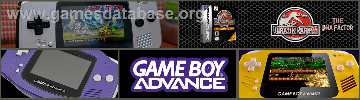 Jurassic Park III: The DNA Factor - Nintendo Game Boy Advance - Artwork - Marquee