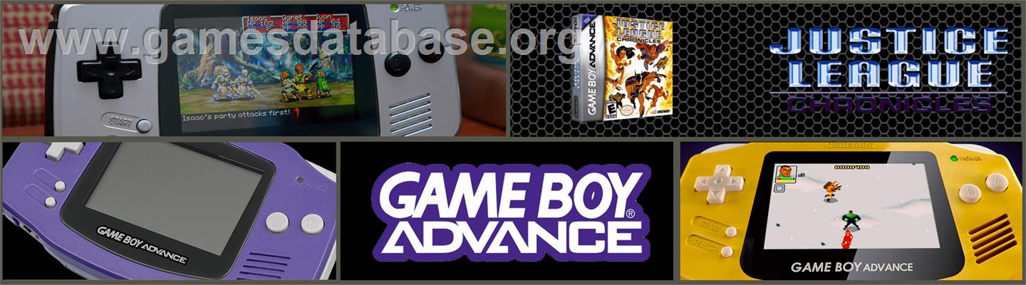 Justice League: Chronicles - Nintendo Game Boy Advance - Artwork - Marquee