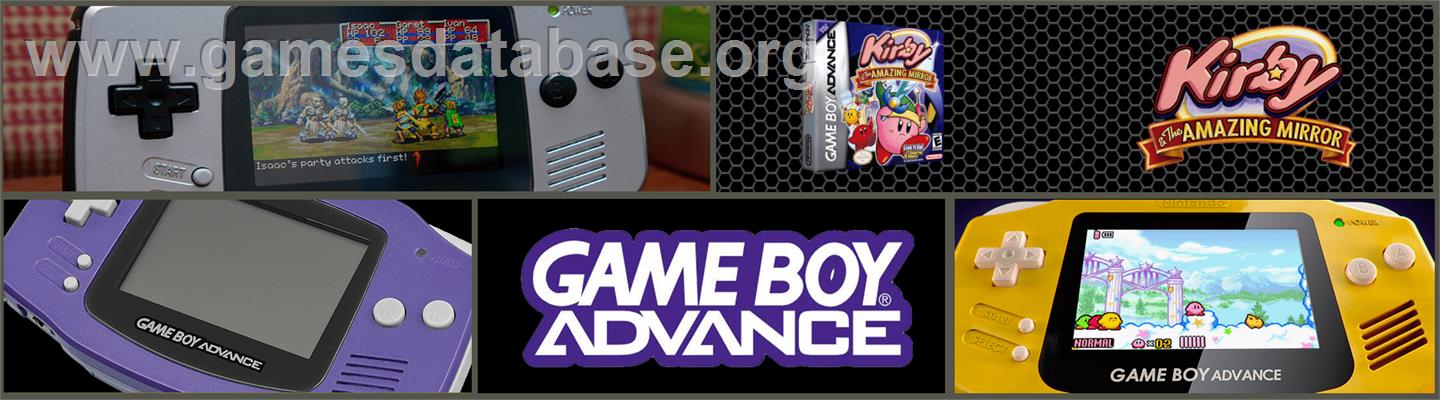 Kirby And The Amazing Mirror - Nintendo Game Boy Advance - Artwork - Marquee