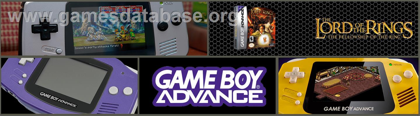 Lord of the Rings: The Fellowship of the Ring - Nintendo Game Boy Advance - Artwork - Marquee