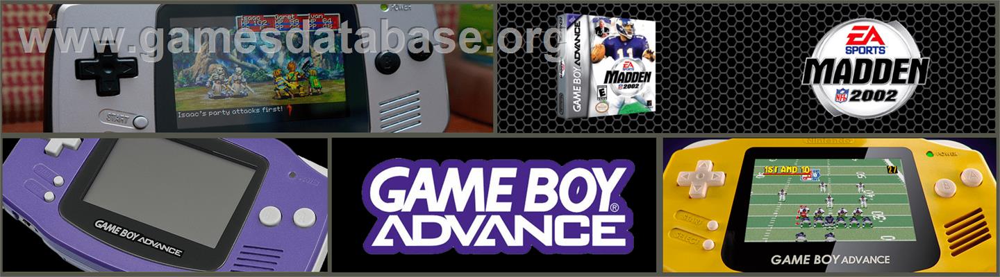 Madden Nfl 2002 - Nintendo Game Boy Advance - Artwork - Marquee