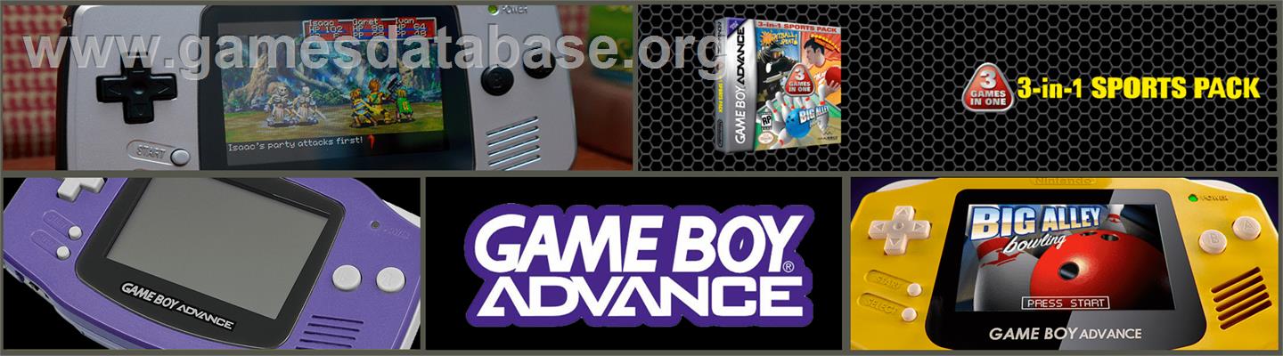 Majesco's Sports Pack - Nintendo Game Boy Advance - Artwork - Marquee