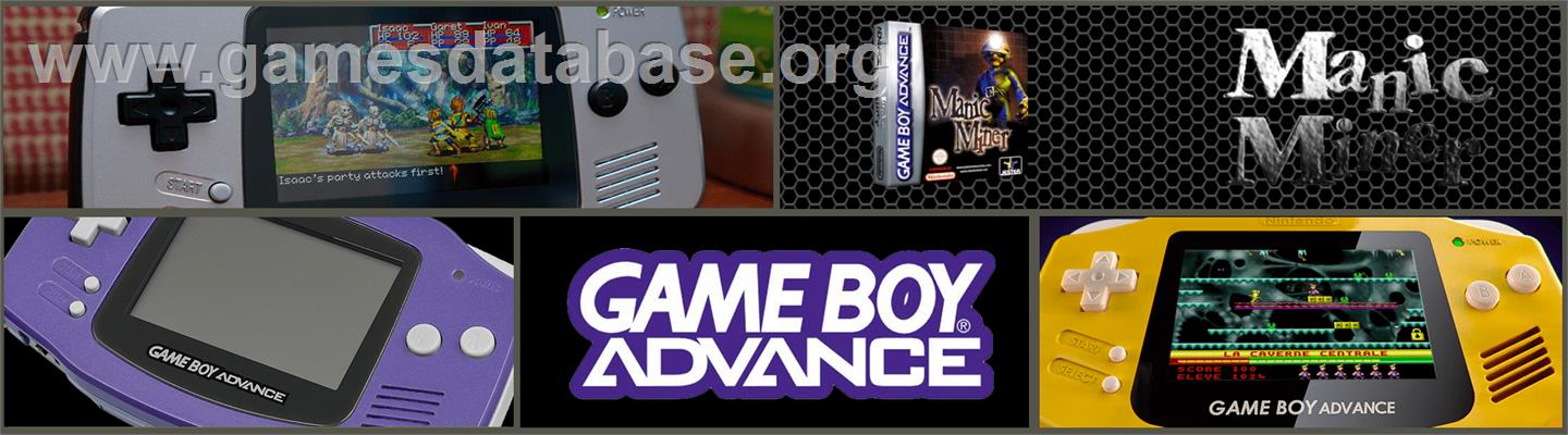 Manic Miner - Nintendo Game Boy Advance - Artwork - Marquee