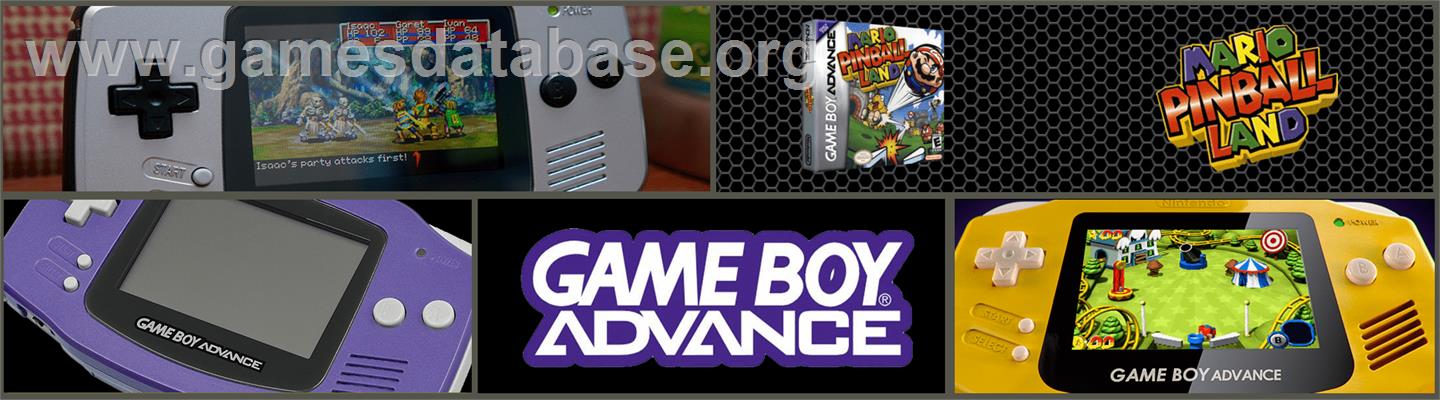 Mario Pinball Land - Nintendo Game Boy Advance - Artwork - Marquee