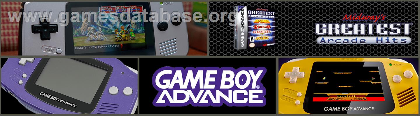 Midway's Greatest Arcade Hits - Nintendo Game Boy Advance - Artwork - Marquee