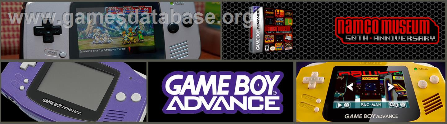 Namco Museum 50th Anniversary - Nintendo Game Boy Advance - Artwork - Marquee