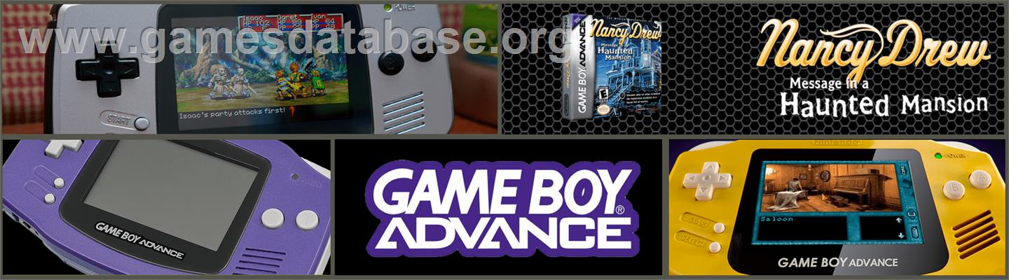 Nancy Drew: Message in a Haunted Mansion - Nintendo Game Boy Advance - Artwork - Marquee