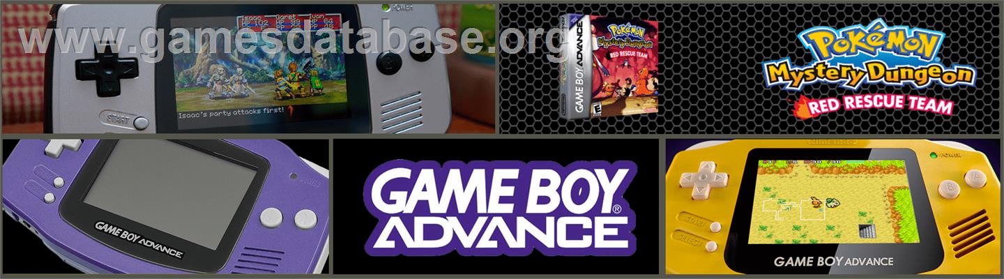 Pokemon Mystery Dungeon: Red Rescue Team - Nintendo Game Boy Advance - Artwork - Marquee