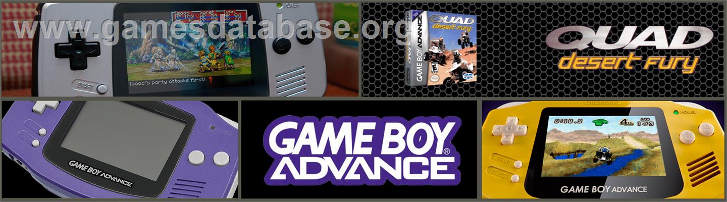 Quad Desert Fury - Nintendo Game Boy Advance - Artwork - Marquee