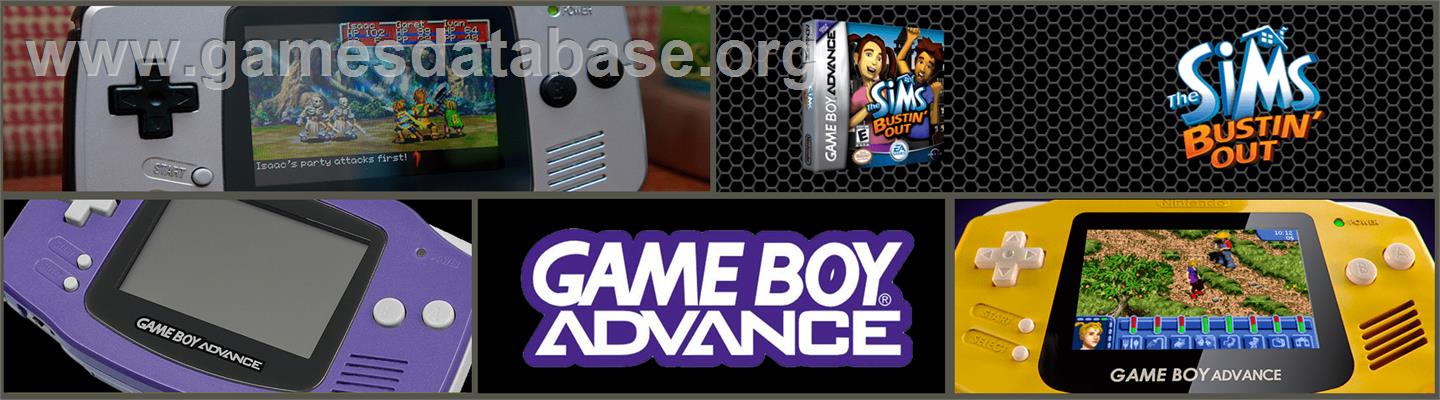 Sims: Bustin' Out - Nintendo Game Boy Advance - Artwork - Marquee