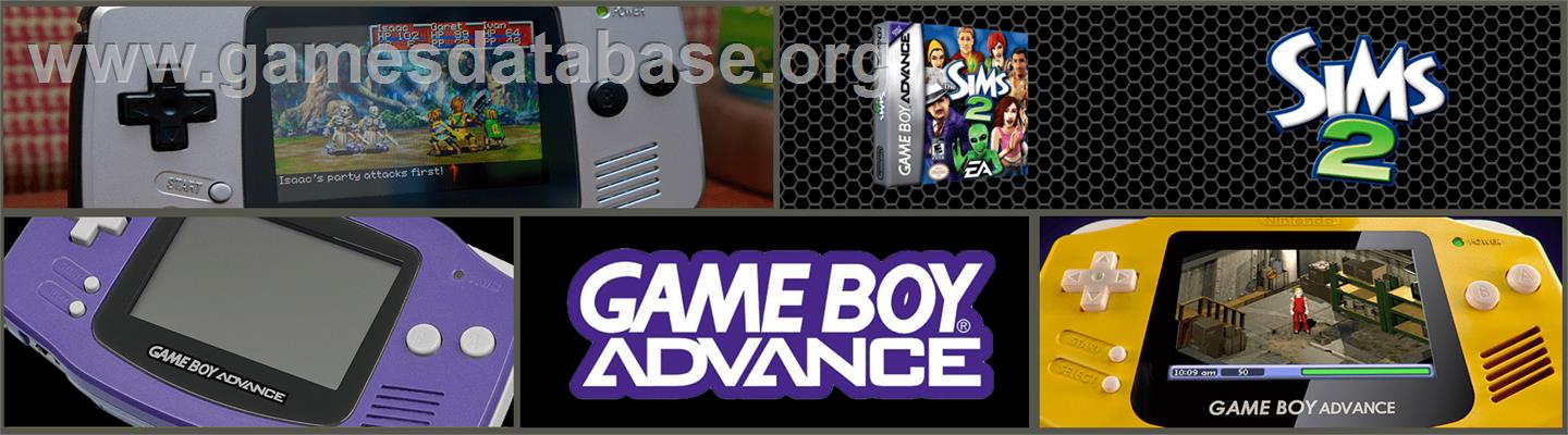 Sims 2 - Nintendo Game Boy Advance - Artwork - Marquee