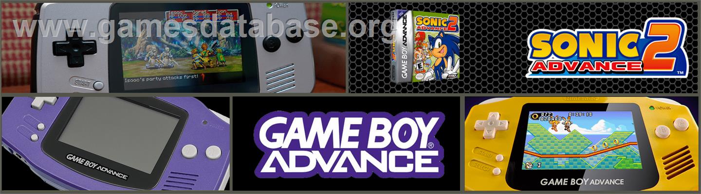 Sonic Advance 2 - Nintendo Game Boy Advance - Artwork - Marquee