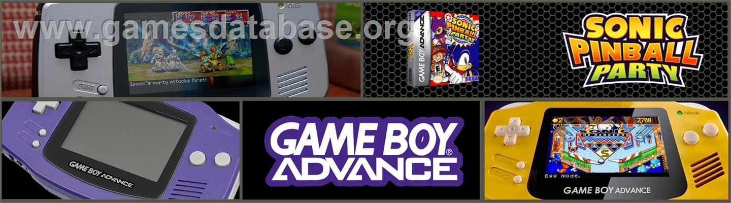 Sonic Pinball Party - Nintendo Game Boy Advance - Artwork - Marquee