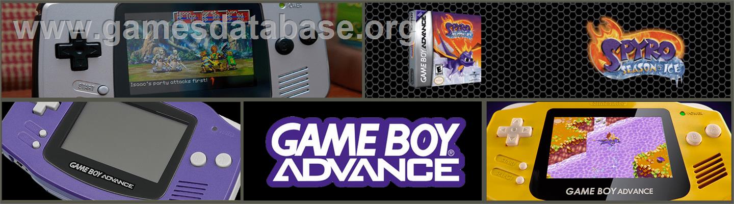 Spyro: Season of Ice - Nintendo Game Boy Advance - Artwork - Marquee