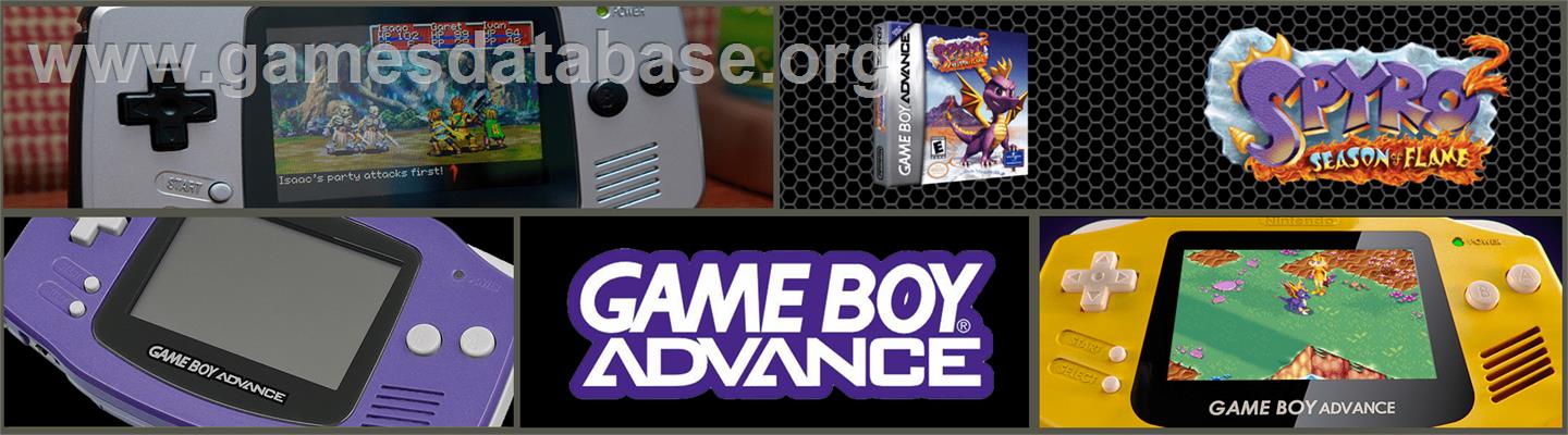 Spyro 2: Season of Flame - Nintendo Game Boy Advance - Artwork - Marquee
