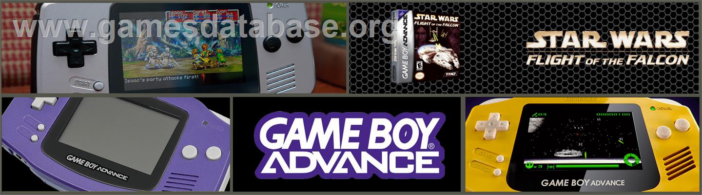 Star Wars: Flight of the Falcon - Nintendo Game Boy Advance - Artwork - Marquee