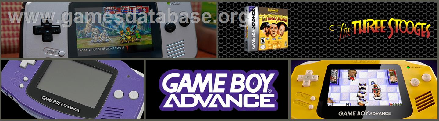 Three Stooges, The - Nintendo Game Boy Advance - Artwork - Marquee