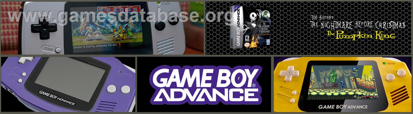 Tim Burton's The Nightmare Before Christmas - The Pumpkin King - Nintendo Game Boy Advance - Artwork - Marquee